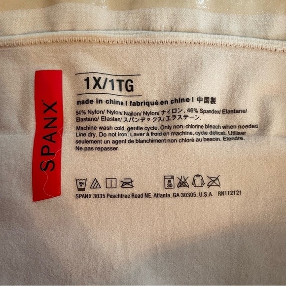 Spanx Sculpt High Waisted Mid Thigh Shorts Tan Shapewear Size 1X - Picture 3 of 7